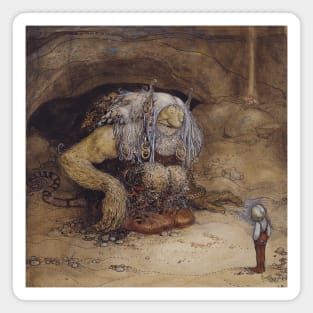 No, Sicken Little Putty Bags! Shouted the Troll by John Bauer Magnet